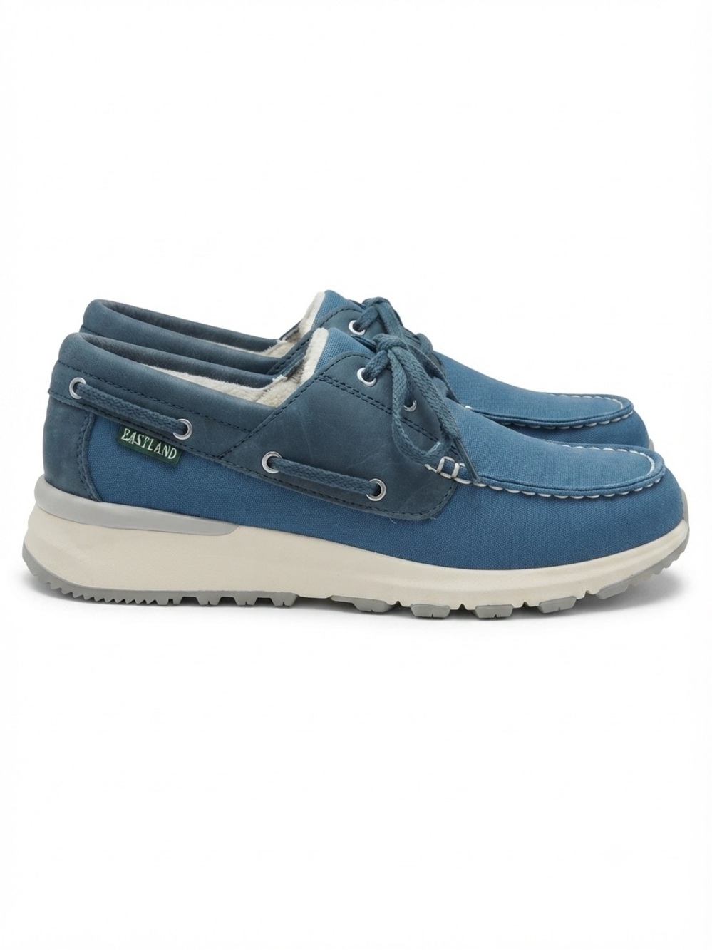 Eastland Leap Trainer Women's Blue Lace-Up Casual Boat Shoes 3321-36 size 6.5M